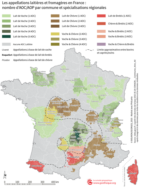 carte France fromages AOC régions