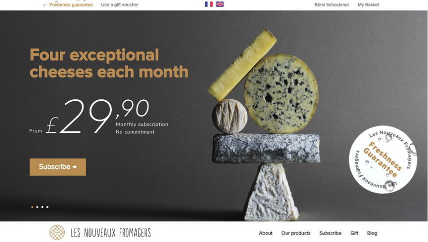 Four exceptional cheeses each month