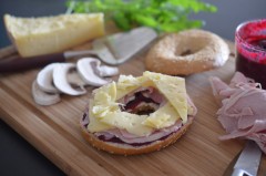 Champignon de Paris coupé en lamelles Bagel Bethmale