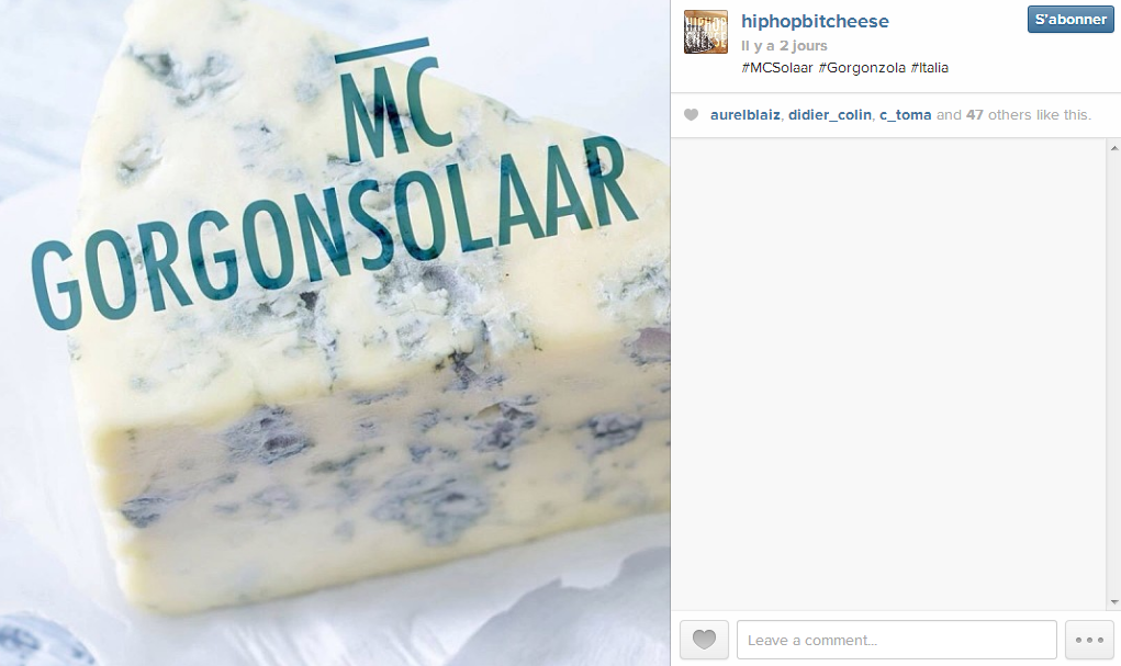 rappeur Mc Solaar fromage gorgonzola