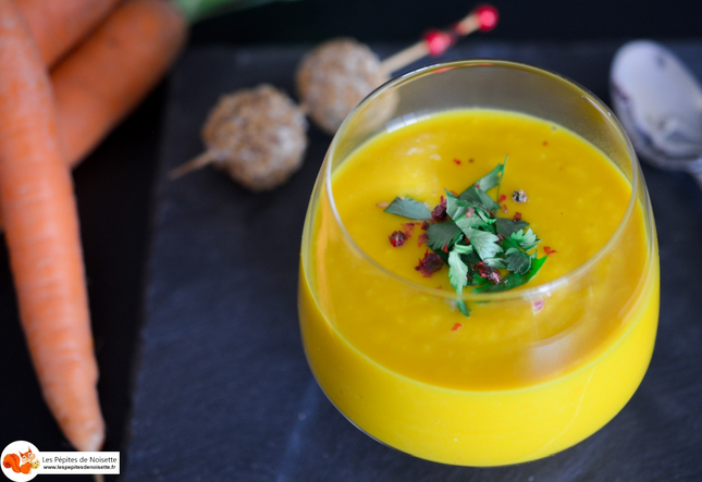 velouté carotte gingembre bonbons sésame