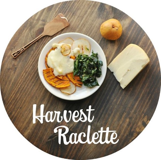 fromage à raclette chou frisé cidre de pomme grains de moutarde