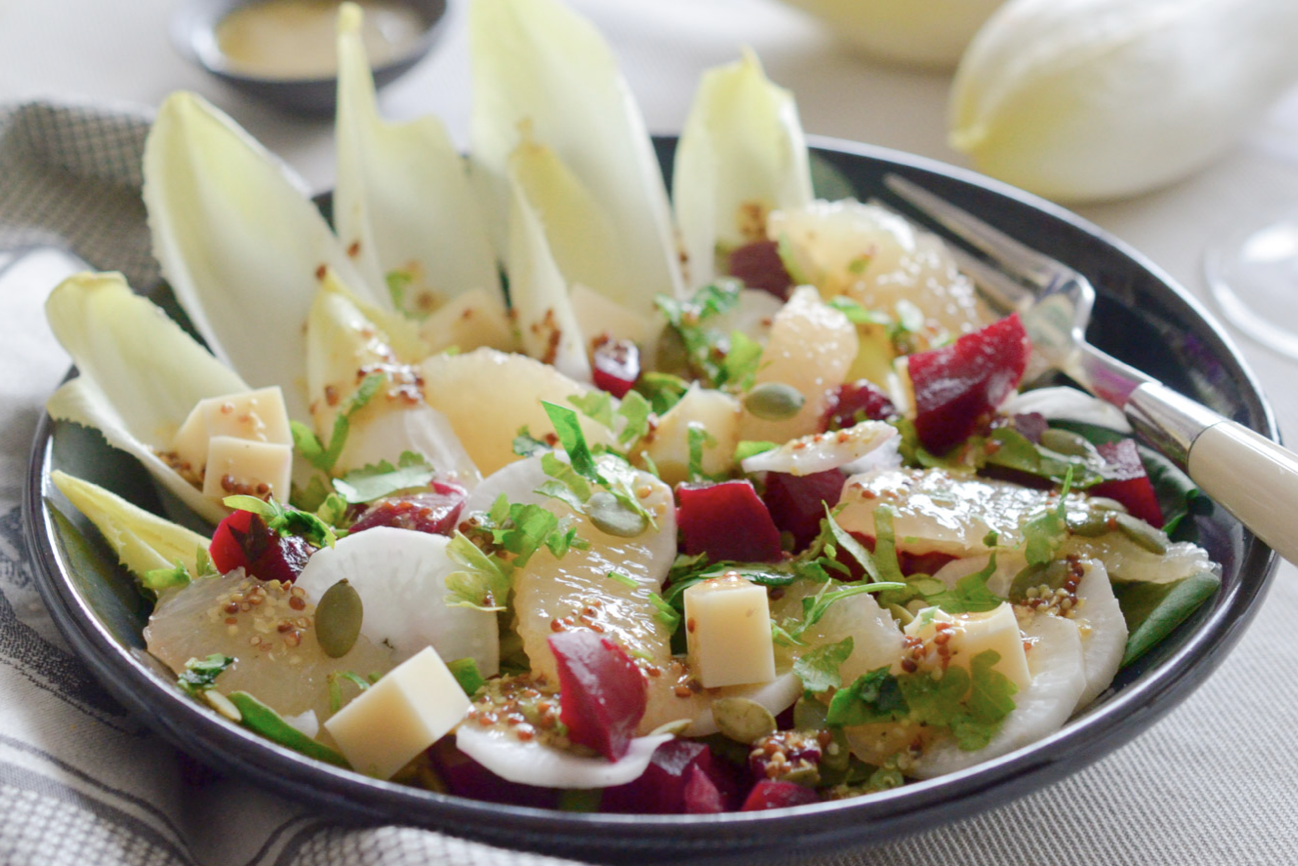 Salade endives et munster