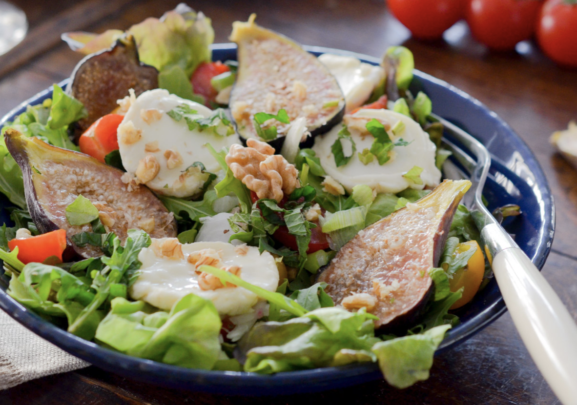 Salade figues-chèvre